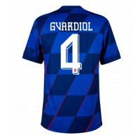 Croatia Josko Gvardiol #4 Replica Away Shirt Euro 2024 Short Sleeve
